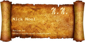 Nick Noel névjegykártya